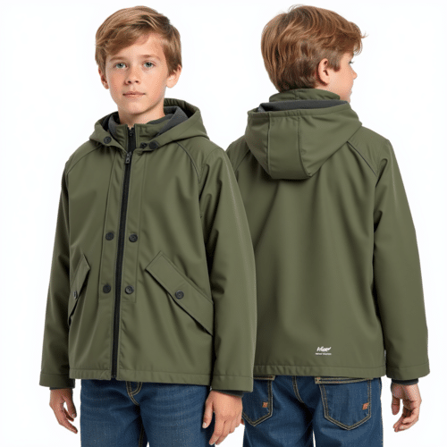 children's hooded olive green waterproof jacket 1 children's hooded olive green waterproof jacket