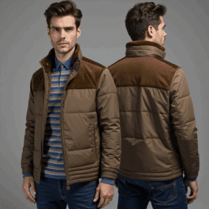 men's two-tone quilted padded jacket