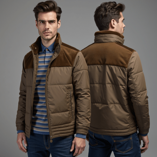 men's two-tone quilted padded jacket 1 men's two-tone quilted padded jacket