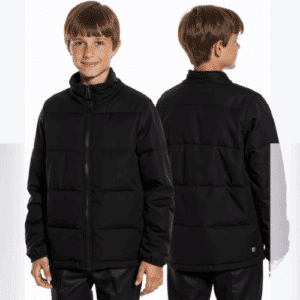 youth puffer jacket black