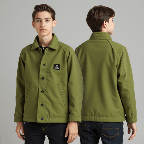Olive Green Utility Jacket - OEM by Eton Garment 1 olive green utility jacket