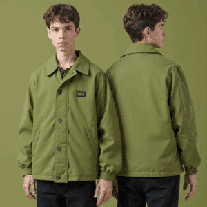 Men's olive green utility jacket