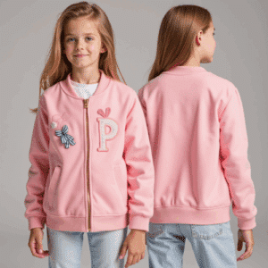 children's light pink bomber jacket
