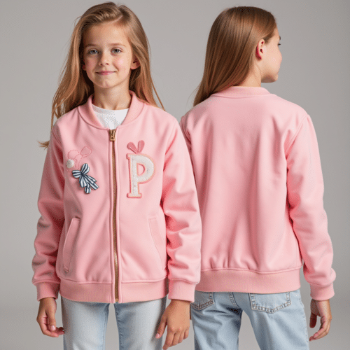 children's light pink bomber jacket 1 children's light pink bomber jacket
