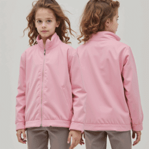 children's light pink softshell jacket