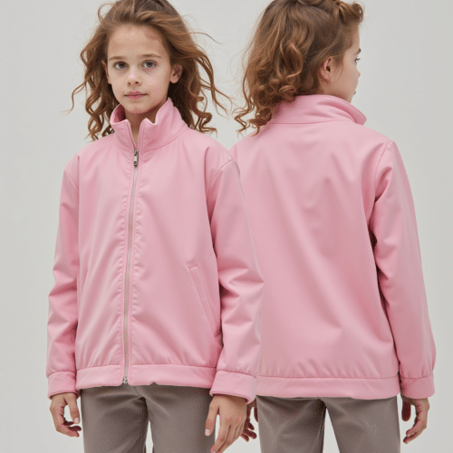 children's light pink softshell jacket 1 children's light pink softshell jacket