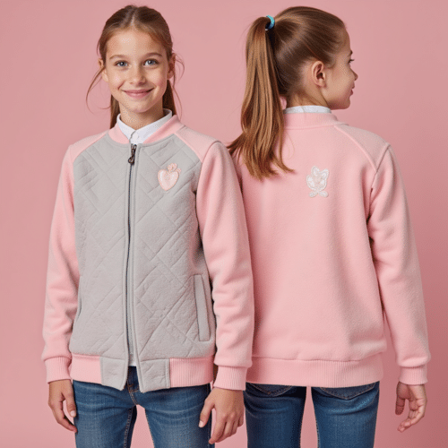 children's two-tone quilted fleece jacket 1 children's two-tone quilted fleece jacket