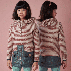 children's striped hooded top