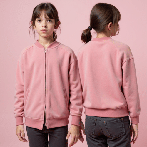 Pink Children's Bomber Jacket 1 pink children's bomber jacket