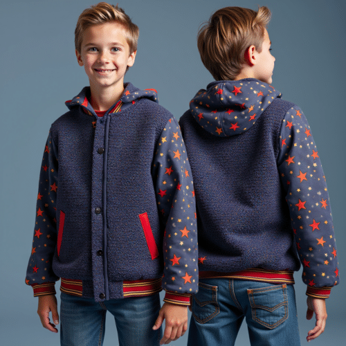 youth star print varsity jacket 1 youth star print varsity jacket