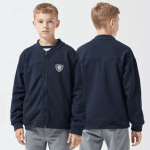 navy blue boys zip-up jacket