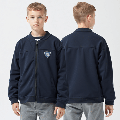 navy blue boys zip-up jacket 1 navy blue boys zip-up jacket
