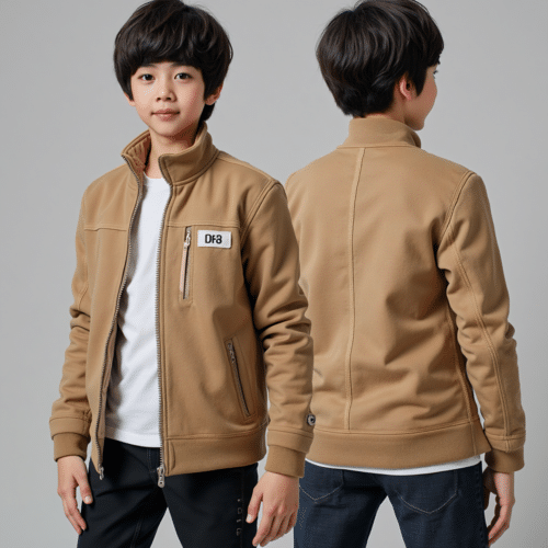 tan zip-up jacket for kids 1 tan zip-up jacket for kids