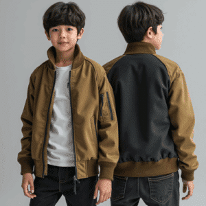 kids color block bomber jacket