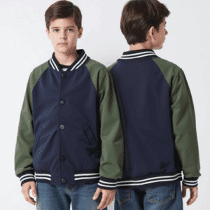 Youth Navy Olive Varsity Jacket