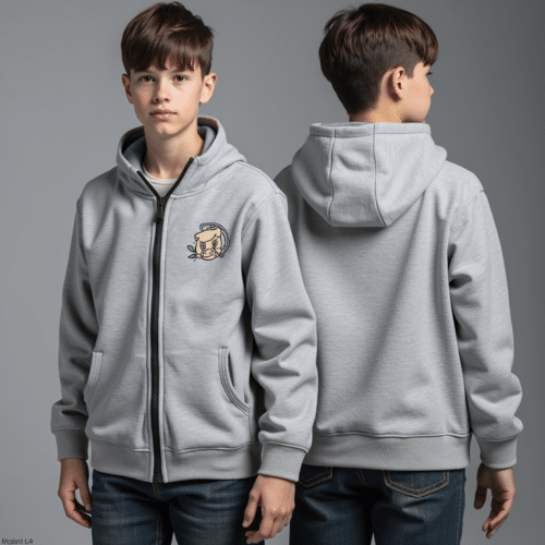 youth full-zip hoodie helmet laurel patch