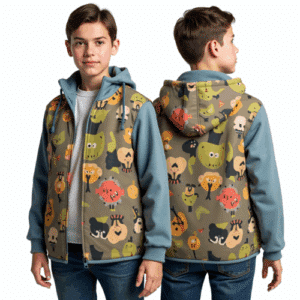 children's multicolor monster zip hoodie