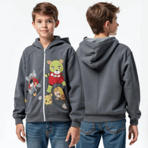 kids graphic zip hoodie