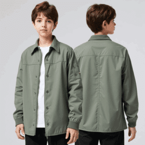 sage green wind resistant jacket