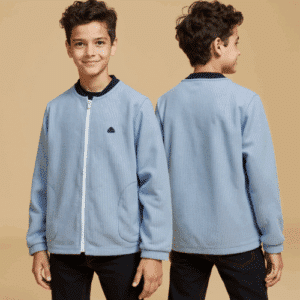 Kids light blue zip-up jacket