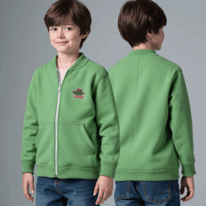 green zip up jacket for kids