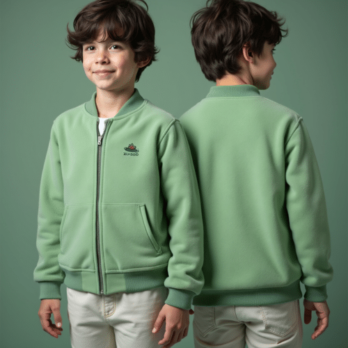 Kids light green zip up jacket 1 kids light green zip up jacket