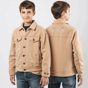 boys beige fleece jacket