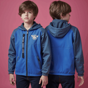 kids hooded jacket royal blue