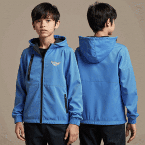 boys sky blue softshell jacket