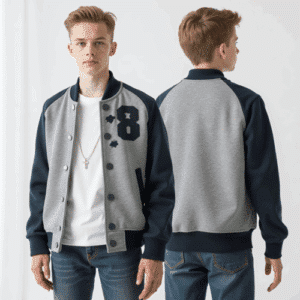 collegiate varsity jacket navy