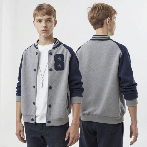 Two Tone Varsity Jacket With Patch 1 two tone varsity jacket with patch