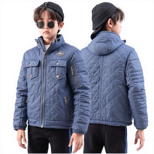 Kids quilted jacket with pockets - Padded Insulated Winter Outerwear 1 Kids quilted jacket with pockets