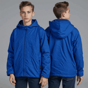 youth blue hooded jacket with zip