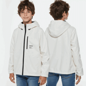 youth white hooded jacket