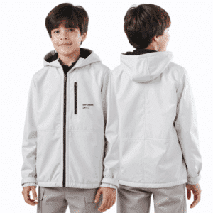 Kids light gray hooded jacket