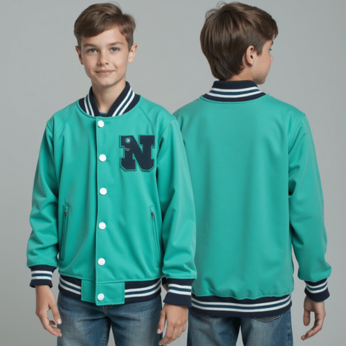 teal varsity jacket chenille N patch 1 teal varsity jacket chenille N patch