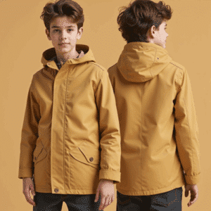 children's mustard yellow hooded jacket