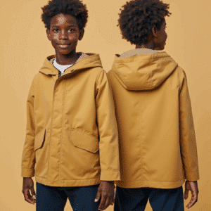 Mustard hooded jacket for kids