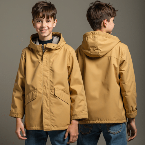 Kids waterproof hooded jacket with pockets by Eton OEM 1 Kids waterproof hooded jacket with pockets
