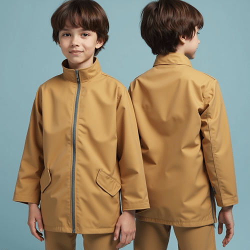 Kids Waterproof Windbreaker Jacket by Eton Garment Tan 1 kids waterproof windbreaker jacket