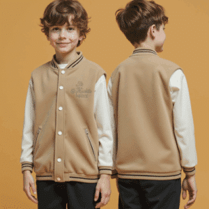 kids varsity jacket with stripes