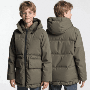 children's olive green quilted jacket