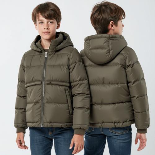 children's olive green puffer jacket 1 children's olive green puffer jacket